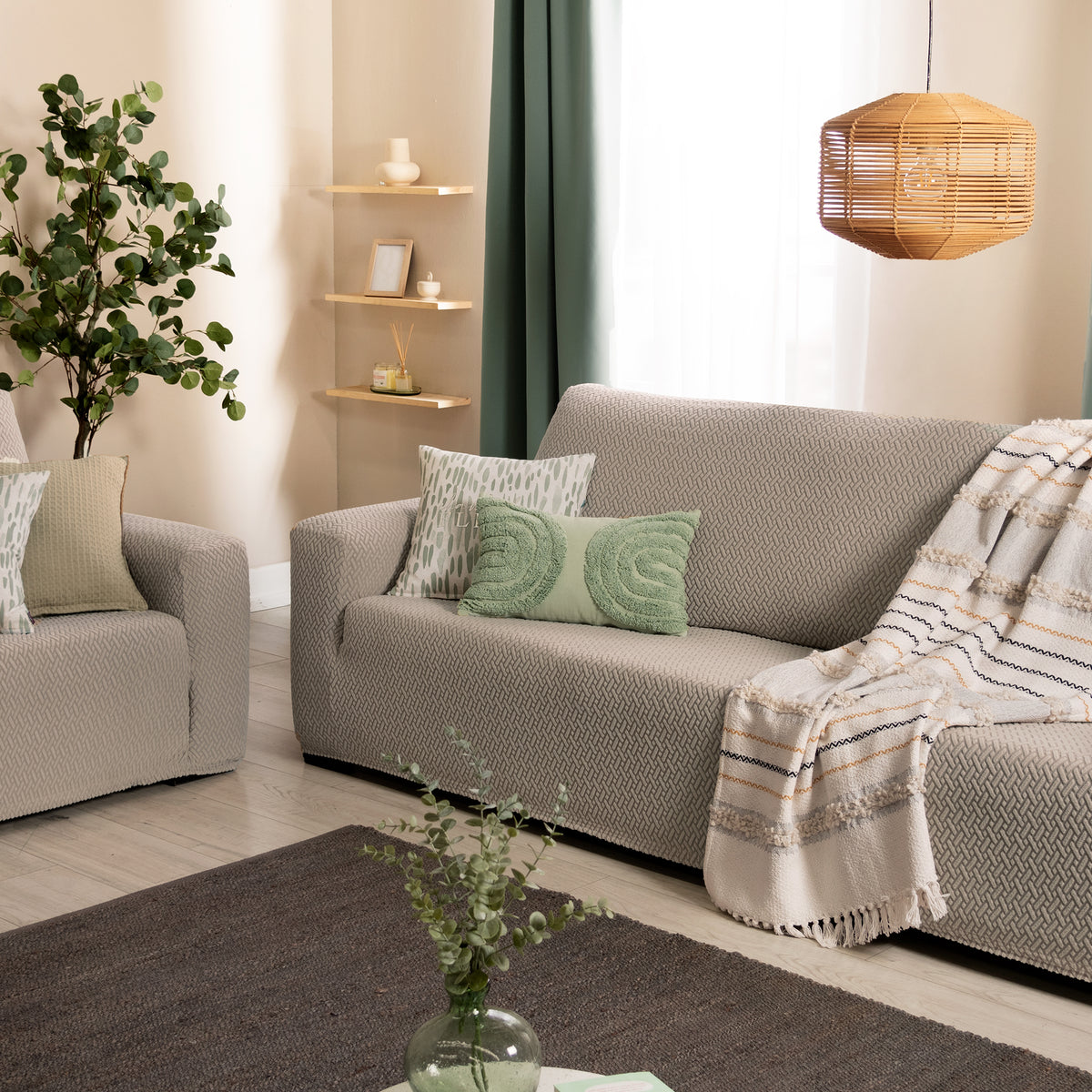 Funda De Sillón Niza Greige