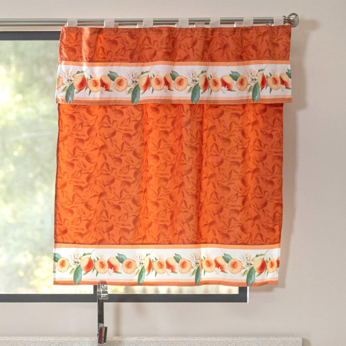 Cortinas De Cocina Flor De Durazno C