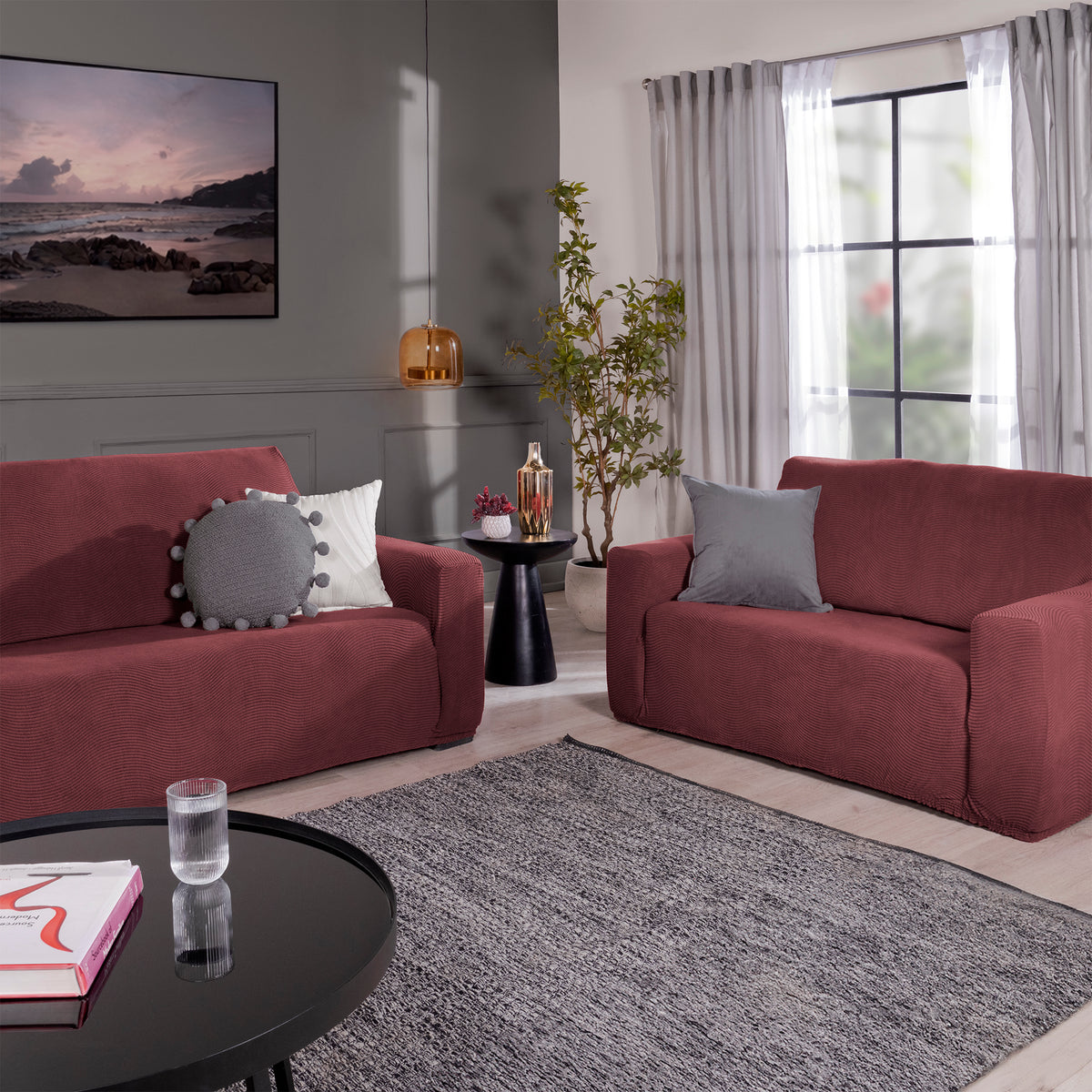 Funda De Sillón Niza Merlot