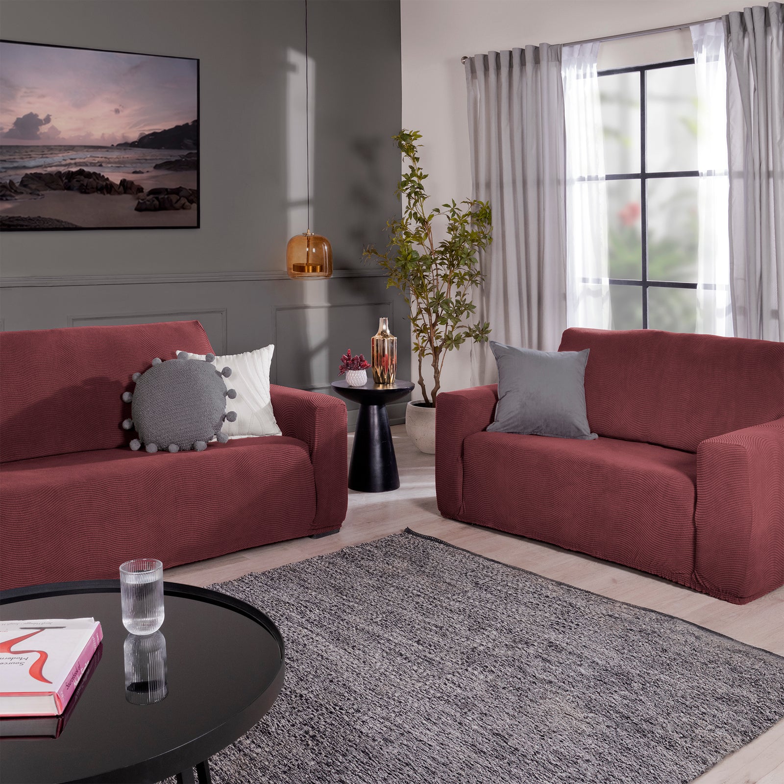 Funda De Sillón Niza Merlot