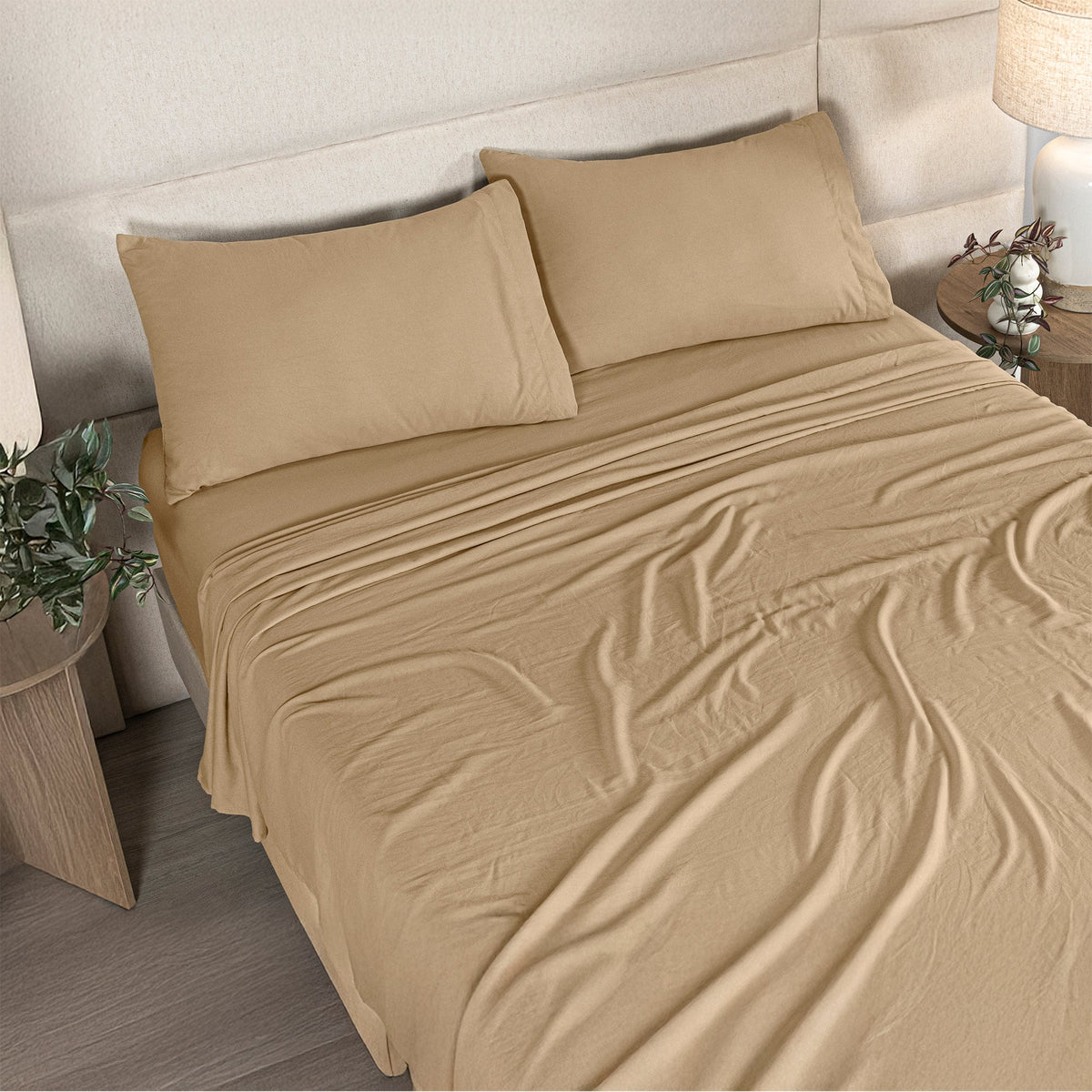 Sábanas Viasoft Washed Toffee MAT